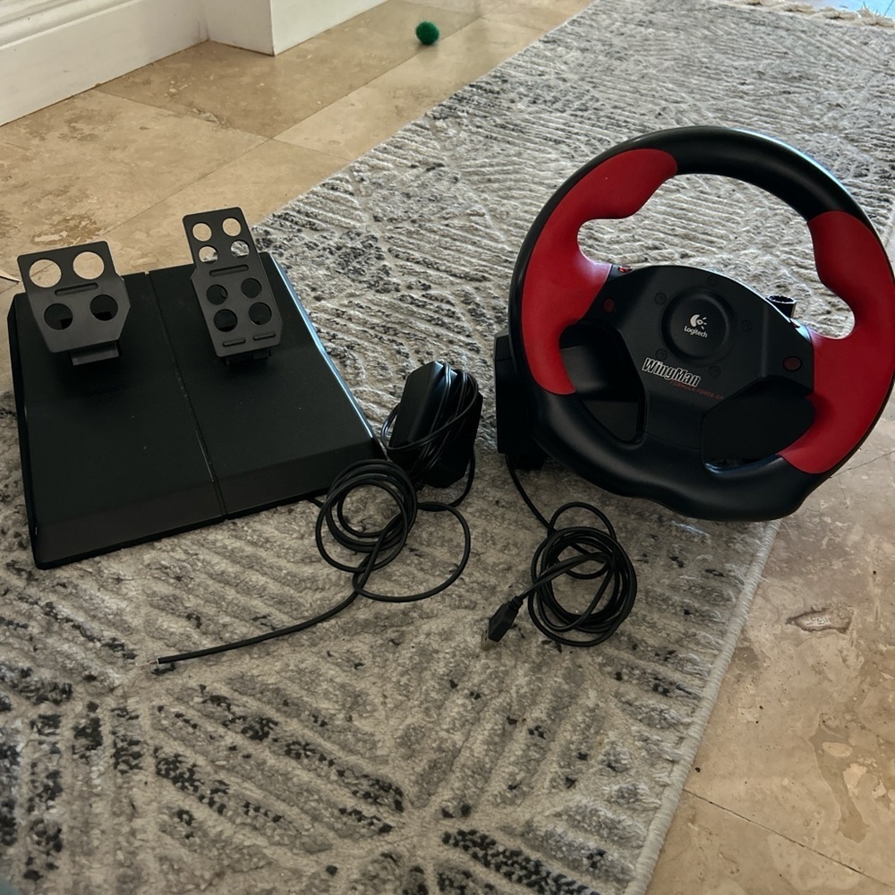 Logitech Wingman Gaming Wheel and Pedals